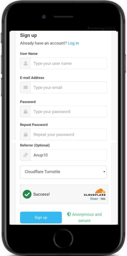 Bnbpick Sign-up Process